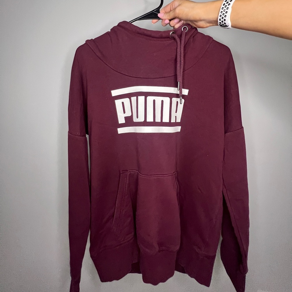 Maroon puma hoodie